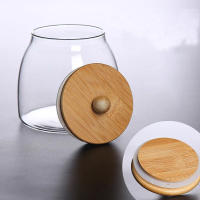 Juego De Botellas De Almacenamiento Ecológicas De Vidrio Con Tapa Madera Para Cocina Gran Capacidad Para Azúcar Y Té - details 2