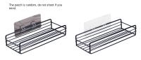 Estante De Almacenamiento Para Baño Y Cocina Organizador Negro Estante De Esquina Sin Perforar Hecho De Hierro Para Ducha - details 0