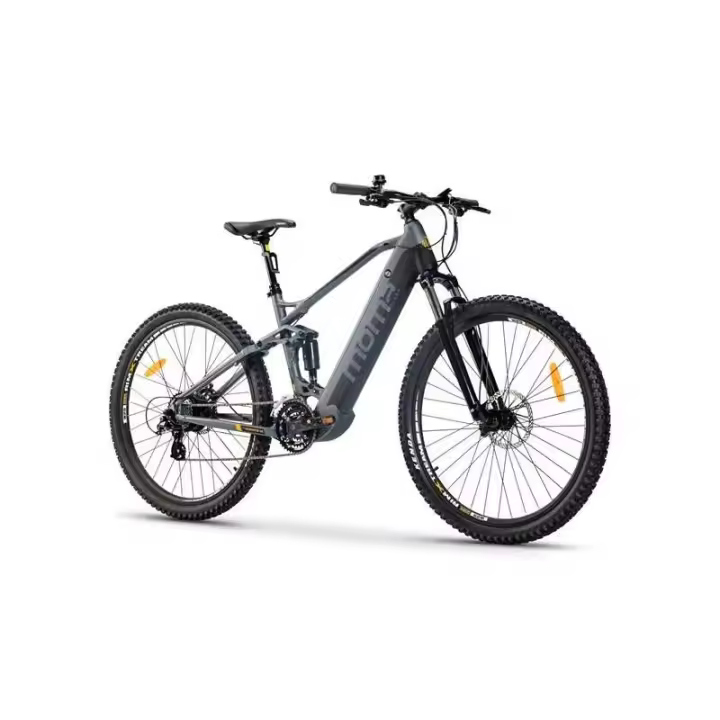 Moma Bikes Bicicleta Electrica, EMTB-29", Full Suspension, SHIMANO 24v & Doble Frenos Disco Hidráulicos, Bateria Integrada Ion Litio 48V 13Ah (Talla M-L) - 1