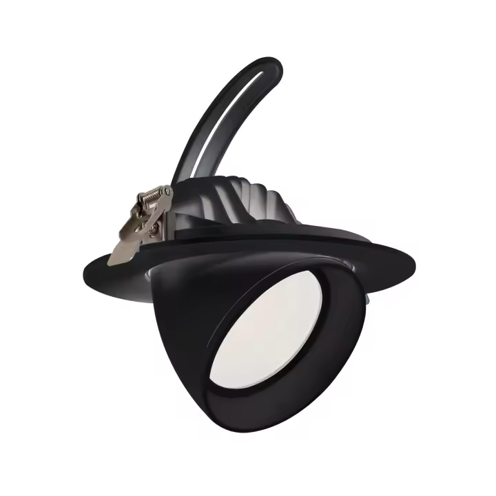 Ledkia Downlight LED 60W Circular Direccionable OSRAM CCT 120 lm/W LIFUD Corte Ø 200 mm Negro No Flicker Seleccionable (Cálido-Neutro) - 1