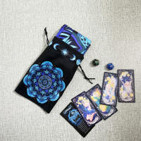Mantel De Tela Para Tarot 29x29Inch Con Bolsa Grátis Juego De Cartas De Divinación Mesa De Atracción Alquimia Estilo Americano - details 1