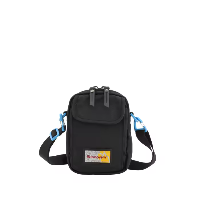 Bolso bandolera pequeño DISCOVERY Icon en color negro Recycled Pet 2L - 1