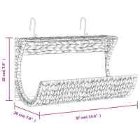 vidaXL Cama para gato con cojín de jacinto de agua 37x20x20 cm - details 7