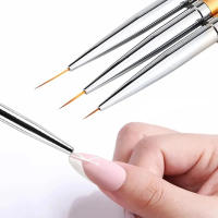 3Pcs Línea De Uñas Acrílicas Francesas Con Dibujos De Rayas Para Arte De Uñas Y Gel UV Pincel De Manicura Herramientas DIY - details 1