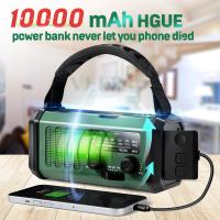 Radio De Emergencia Con Solar Y Remojo Portátil AM/FM/NOAA Con Linterna Y Lámpara De Lectura SOS Para Uso Doméstico Y Al Aire Libre 10000mAh - details 0