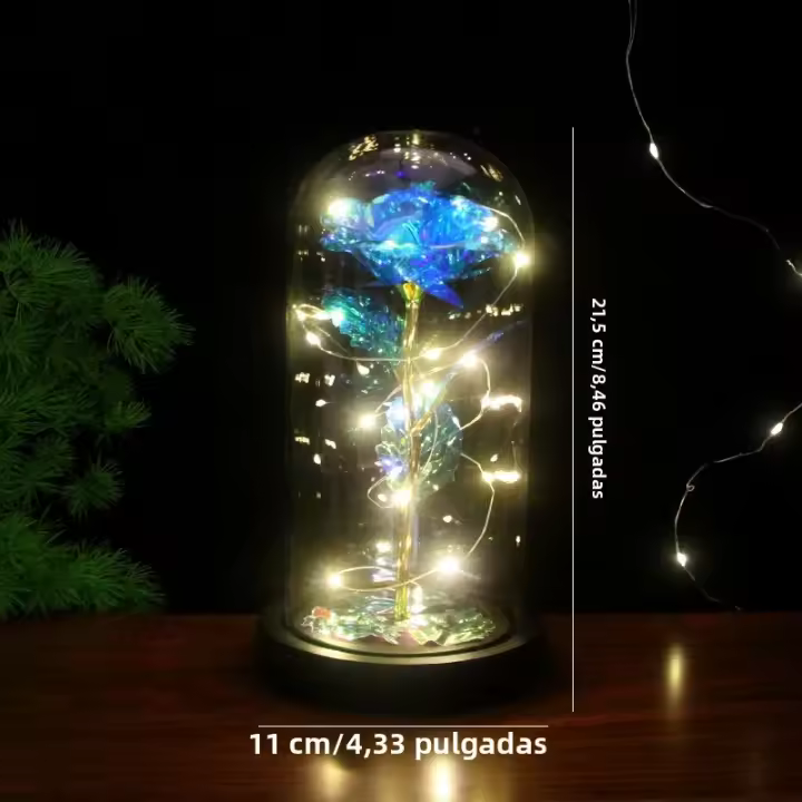 Luz De Rosa Realista Hermosa Luz Nocturna LED Para Fiestas Y Valentin's Day. Flor Artificial De Acrílico Para Decoración De Bodas - 1