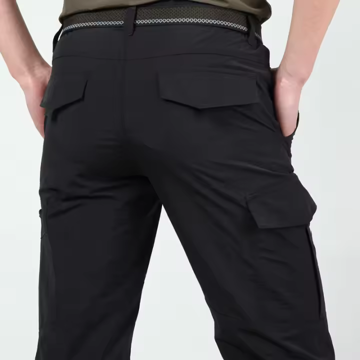 Pantalones Para Hombre Resistentes Al Agua With Múltiples Bolsos Trabajo Al Aire Libre Casual Para Acamppar Y Senderismo - 1