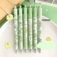 6 Piezas De Bolígrafos De Plástico 0.5mm Negros Con Diseño De Rana Lindo Suministros Escolares Kawaii Para Escritura - details 5