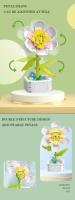 Bloques De Construcción Eterna Para Jardín Bouquet Potted Con Saffron Lilac Gardenia Juguetes De Montaje DIY Para Niños Regalos De Vacaciones - details 2