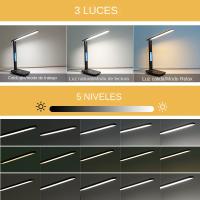 Lámpara De Escritorio LAOPAO 10W QI Carga Inalámbrica Con Calendario Alarma De Temperatura Y Luz De Escritorio Protección Ocular Para Negocios Y Estudio - details 3