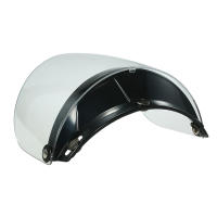 Visera Universal Para Casco De Motocicleta Retro Con 3 Cierres Y Lente Plegable Protección Solar PU Material - details 8