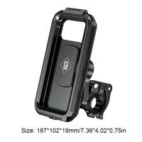 Soporte Impermeable Para Móvil De Motocicleta Para Smartphone De 4.7-6.8 Pulgadas Montura Espejo Retrovisor Antivibración Con Pantalla Táctil - details 7