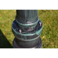vidaXL Farola de jardín 2 brazos 215 cm verde oscuro/negro aluminio - details 4