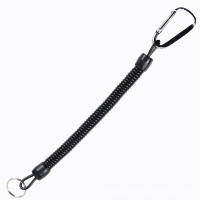 1PC Lanyard De Pesca Táctica Retráctil Con Resorte Elástico Portátil Para Camping Y Senderismo Cadena Antipérdida Para Teléfono Y Llaves Con Carabiner - details 16