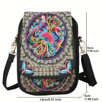 Bolso De Hombro Para Mujer Yogodlns Vintage Bordado Floral Pochete De Viaje Bolsa Bandolera Cremallera Pequeño Bolso De Mano - details 5