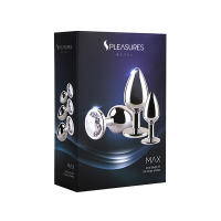 SPLEASURES PLUG PACK 3 UNIDADES METAL COLOR TRANSPARENTE JUGUETES SEXUALES - details 0