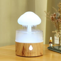 Nuevo humidificador de nube y lluvia con luces de colores, atomización ultrasónica, humidificación por gotas de lluvia, máquina de aromaterapia con forma de hongo y nube. - details 11
