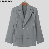Incuerpo Chaqueta De Hombre Estilo Coreano Casual Manga Larga Solida Con Bolsillo Botones Vintage Ropa Masculina Ajustada - details 5