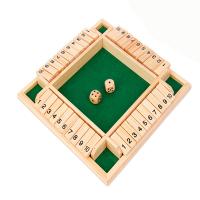 Juego De Mesa De Madera Shut the Box Para 4 Jugadores Con Cubos Y Vuelcas Entretención Familiar Interacción Padres-Hijos - details 3