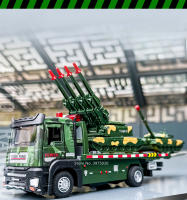 Modelo De Camión De Transporte De Tanques Militares a Escala 1/32 Con Sonido Luz Y Puertas Abiertas Juguetes De Vehículos Para Niños - details 0