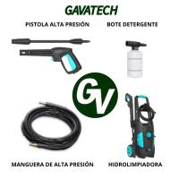Hidrolimpiadora Gavatech de alta presión, 1800W, 390 L/h de caudal máximo. Manguera de alta presión de 5 metros. Incluye bote para detergente - details 2