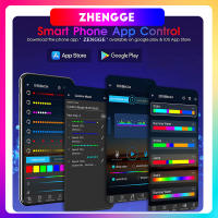 Luces Neón RGBIC Fita LED Con Sincronización De Música Bluetooth Luces LED Para TV Decorativas Inteligentes ZENGGE APP Luminoso Y Impermeable Para Dormitorio - details 17