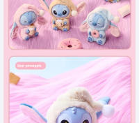 Muñeco De Peluche Miniso Stitch Serie Comer Algo Antes De Dormir Caja Sorpresa De Vinilo Muñeca Lindo Decoración Para Bolsa Regalo Coleccionable De Anime Occidental - details 11