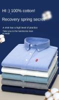 Camisa Clásica De Algodón 100% Para Hombres Manga Larga Monochroma Con Solapa Y Bolsillo Suave Y Slim Para Negocios - details 1