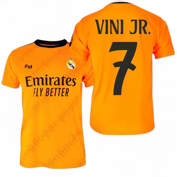 Real Madrid - Camiseta Segunda Equipación Adulto - Temporada 24/25 - Dorsal de Vini Jr. - 1