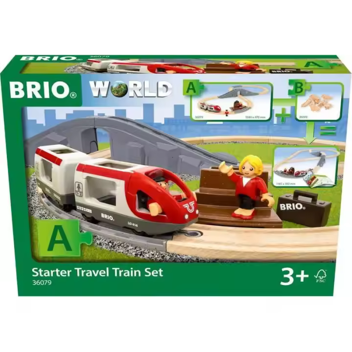Set ferroviario de viaje básico - Brio - primer set ferroviario - 1