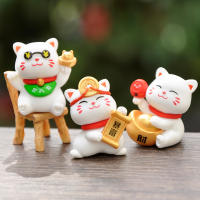 6pcs Estatua De Gato Chino Mini Decoración De Escritorio Para Dormitorio Y Sala De Estar Adorno De Hogar Material PVC - details 10