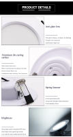 Spot LED Bajo 220V Tres Colores Ajustables 5W 7W 9W 12W 15W Luz De Techo Revestida En Aluminio Blanco Frío Y Cálido - details 7