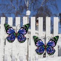 Arte De Mariposa Metálico Para Pared Decoración Colgante De Hierro Para Jardín Ornamento De Arte De Mariposa De Hierro - details 2