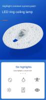 Lámpara LED De Anillo Redondo 36W 24W 18W 12W Blanco Frío Panel De Techo AC220V Dimming Tricolor Para Uso Industrial - details 4