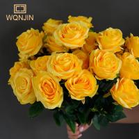 Bouquet De Rosas Amarillas Simulación De 10 Cabezas Decoración De Hogar Para Bodas Y Fiestas Regalo De Aniversario Decoración De Mesa - details 0