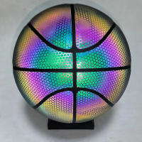Baloncesto Luminoso Reflectante Holográfico Balón De PU Resistente Al Desgaste Juego Deportivo Nocturno Para Partidos De Fútbol - details 3