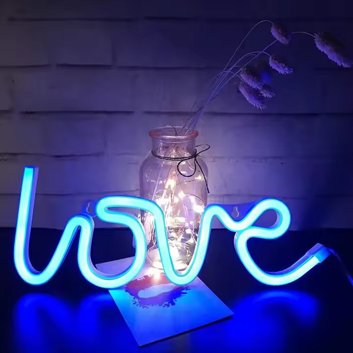 Luz Neón LOVE USB/batería Romanticismo Regalo De Valentine's Day Propuesta Luz Atmosfera De Boda Decoración De Pared Festiva - 1