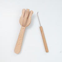 Kit De Herramientas De Tejido Arco De Madera Y Aguja Para Tejer Anciano Cordon Tool De Lucet Madera Para Manualidades Y Tecnicas De Tejido - details 1