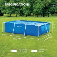 Intex-Piscina Rectangular Desmontable; Piscina Small Frame 220 x 150 x 60 cm;260 x 160 x 65 cm;300 x 200 x 75 cm; Color Azul - details 2