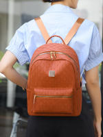 Mochila nueva de gran capacidad para mujeres que viajan diariamente, mochila informal de PU para estudiantes, bolso para mujer - details 12