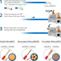 Conectores De T De 3 Caminos Para Enredado 20Pcs Para Cableado Quick Splitter Conector Para Circuito En Línea 24-12 AWG Tipo De Terminal De Prensa - details 6