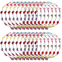 Corona De Flores LED Multicolor Cinta De Cabeza Con Luces LED Flor De Terciopelo Artificial Adorno De Cabello Para Fiesta Operado Por Batería Pack De 20 - details 8