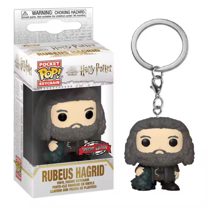 Funko Pocket Pop! Llavero: HP Holiday - Hagrid Exclusivo, 56976 - 1