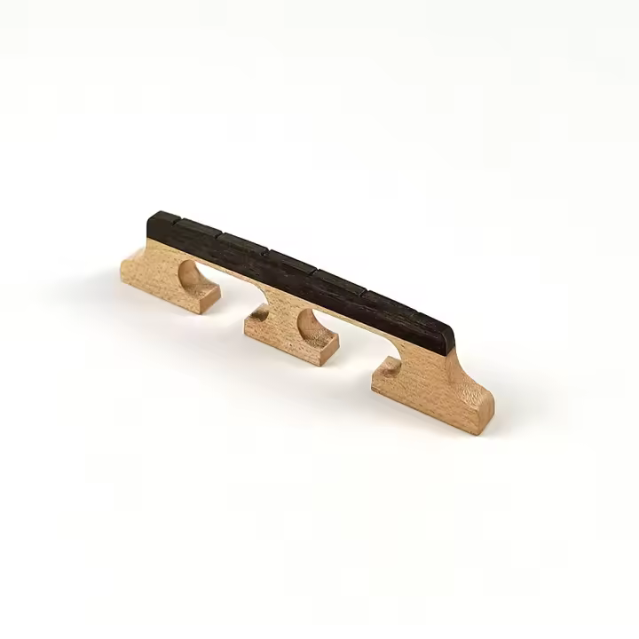 Ponte De Banjo Estándar De Madera Maple Y Ébano Para 4/5/6 Cuerdas Con Medio De Anclaje De Madera Material Del Sillín De Banjo - 1