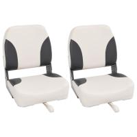 vidaXL Asientos de barco plegables con respaldo alto 2 uds 41x36x48 cm - details 0