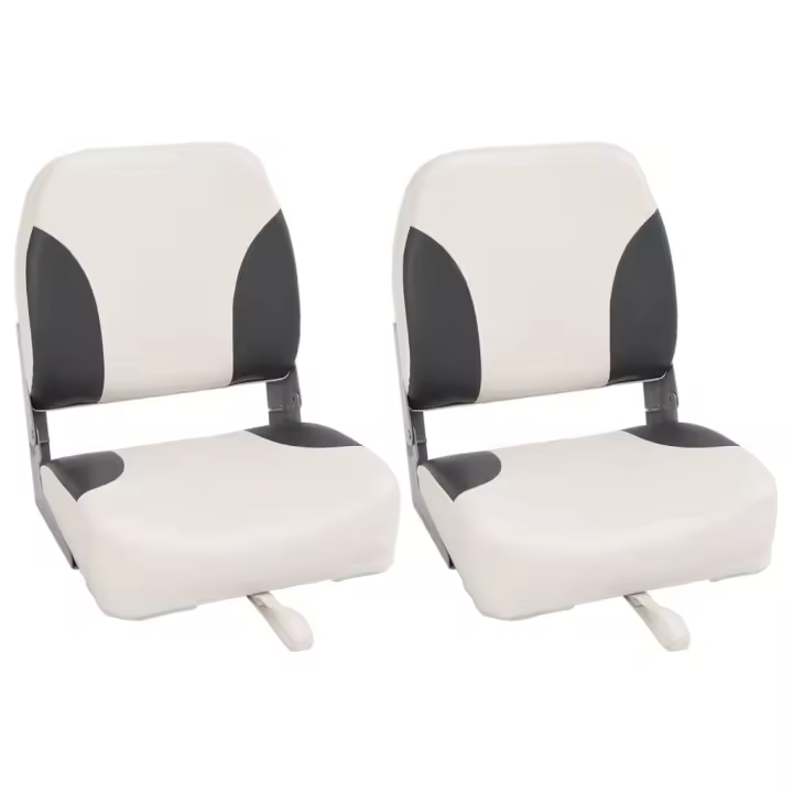vidaXL Asientos de barco plegables con respaldo alto 2 uds 41x36x48 cm - 1