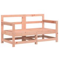 vidaXL Sofás de esquina de jardín 2 uds madera maciza de pino Pino natural, Pino blanco, Pino gris Conjunto Terraza Muebles Jardín Exterior Juego de Muebles de jardín Mueble Jardín Exterior Muebles de Salon Exterior - details 1