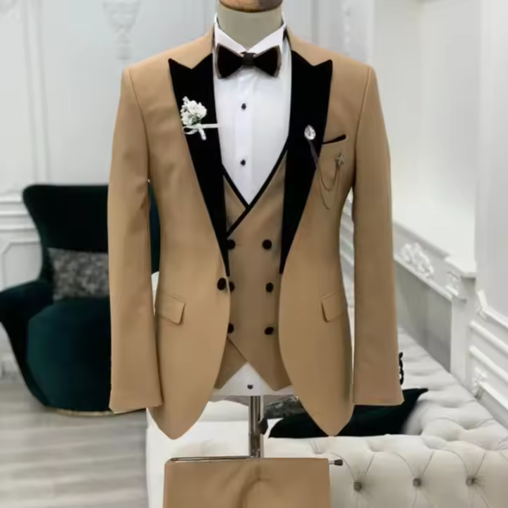 Traje Formal Para Hombre 3 Piezas Blanco Diseño Único Chaqueta Con Borla Pantalones Y Chaleco Conjunto De Vestimenta Para Bodas Y Occasiones Elegantes - 1