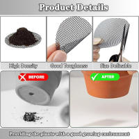 Malla De Filtro De Agujeros Redondos Para Macetas 50 Piezas Previene La Pérdida De Tierra Con Agujero De Drenaje Plástico Para Jardinería - details 3