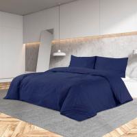 vidaXL Juego de Funda Nórdica Microfibra Ligera 260x220 cm Cama Color Antracita,  Azul,  Blanco y mas - details 1